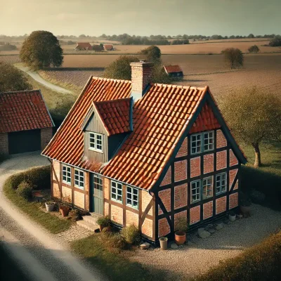 Tegltag Tegltag på ældre dansk hus